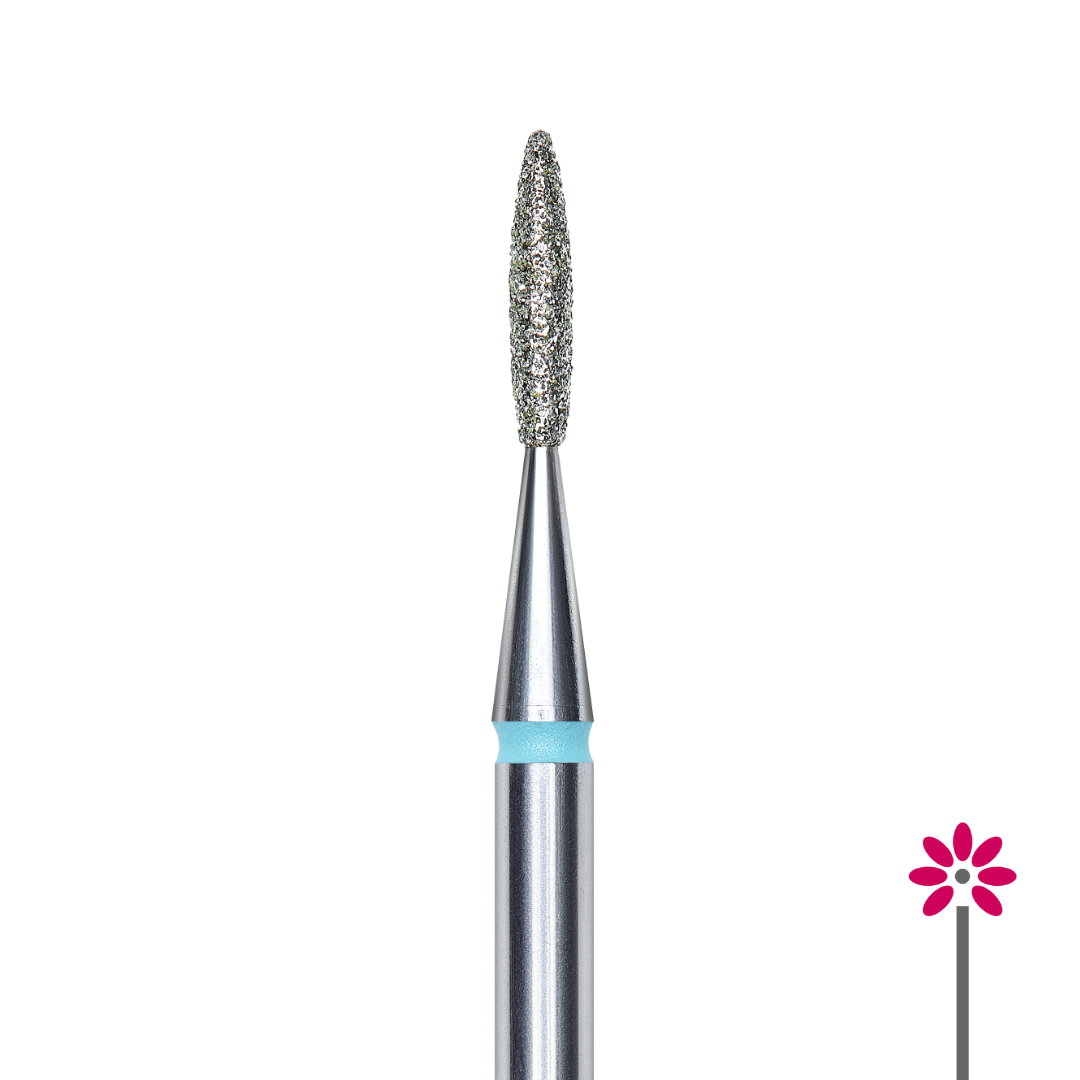 Fresa Staleks (FA10B016/8K) "Llama" Azul, diámetro de la cabeza 1,6 mm / parte útil 8 mm