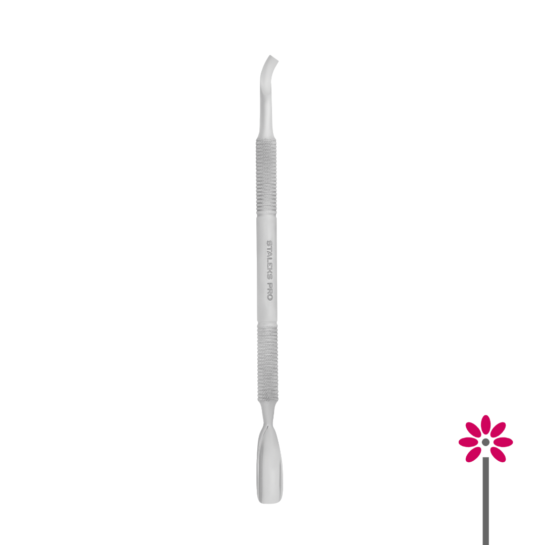 Empujador de cutículas Manicura y Pedicura  Staleks PE-30-4.3 (Empujador redondeado y hoja doblada, lado izquierdo)